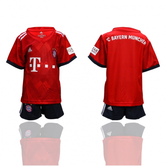 2018 Soccer Bayern Munich Red Home Kids Jersey