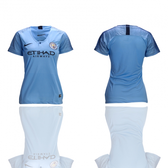 2018 Womens Soccer Manchester City Blank Home Jersey