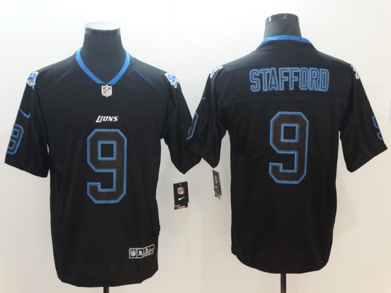 NFL Detriot Lions #9 Stafford Legand Shawdow Limited Jersey