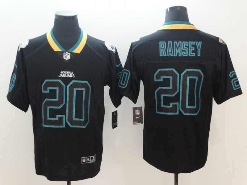 NFL Jacksonville Jaguars #20 Ramsey Legand Shadow Limited Black Jersey