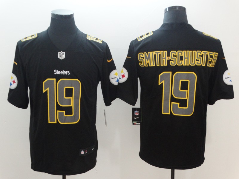 NFL Pittsburgh Steelers #19 Smith-Schuster Light out Color Rush Black Jersey