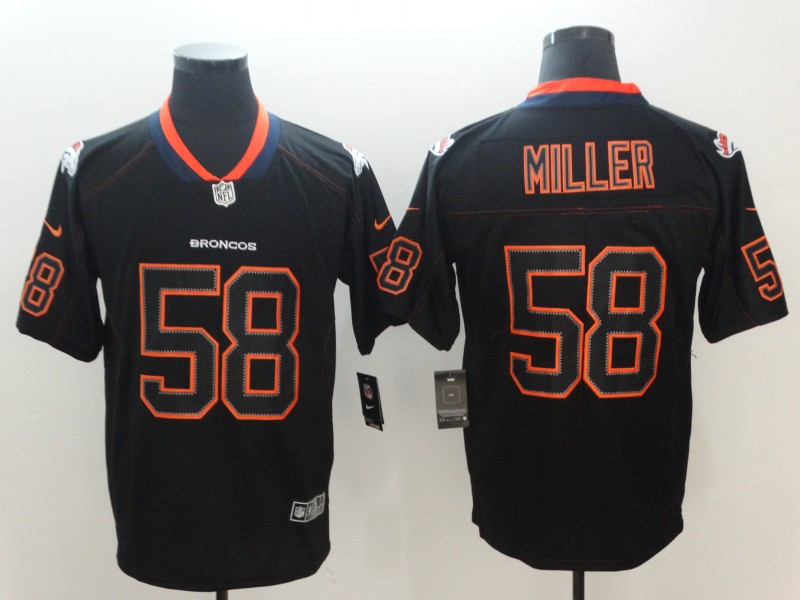 NFL Denver Broncos #58 Miller Legand Shadow Limited Black Jersey