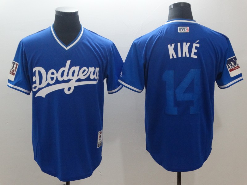 MLB Los Angeles Dodgers #14 Kike Pullover All Rise Jersey
