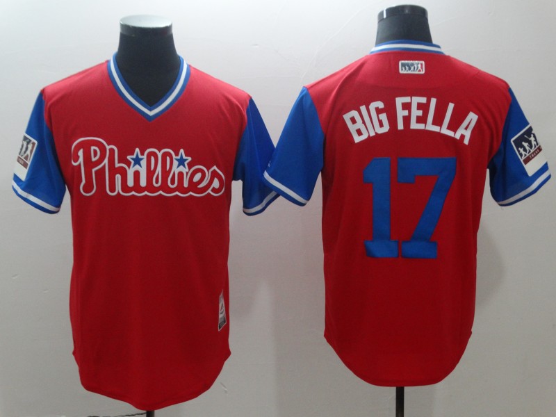 MLB Philadelphia Phillies #17 Big Fella Pullover All Rise Jersey
