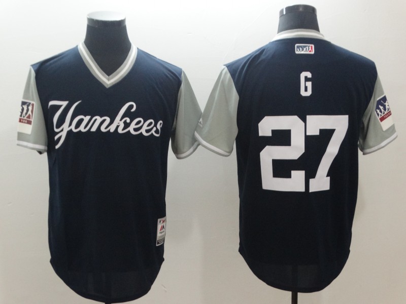 MLB New York Yankees #27 G Pullover All Rise Jersey