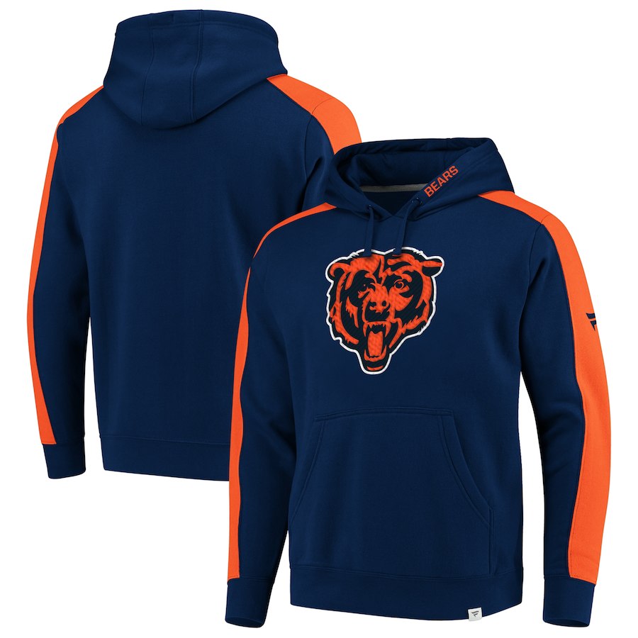 Chicago Bears NFL Pro Line by Fanatics Branded Iconic Pullover Hoodie  NavyOrange