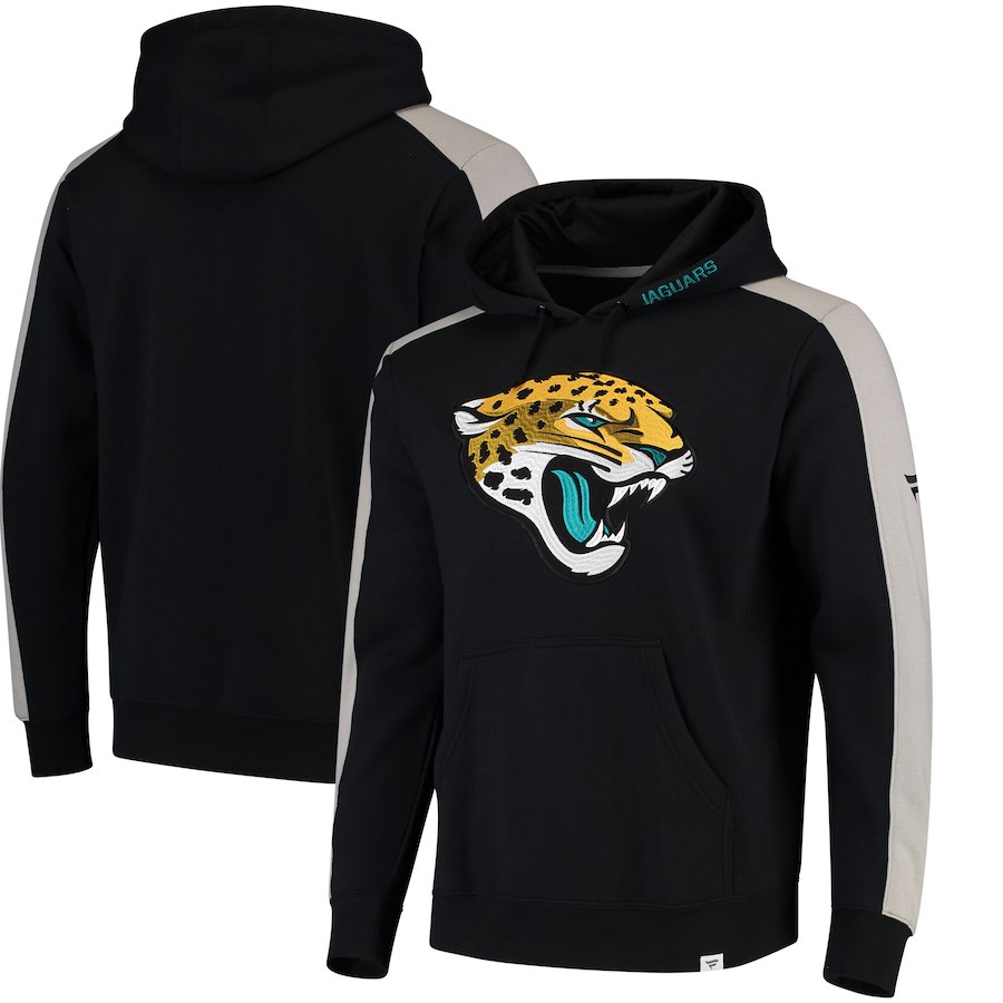 Jacksonville Jaguars NFL Pro Line by Fanatics Branded Iconic Pullover Hoodie  BlackHeathered Gray