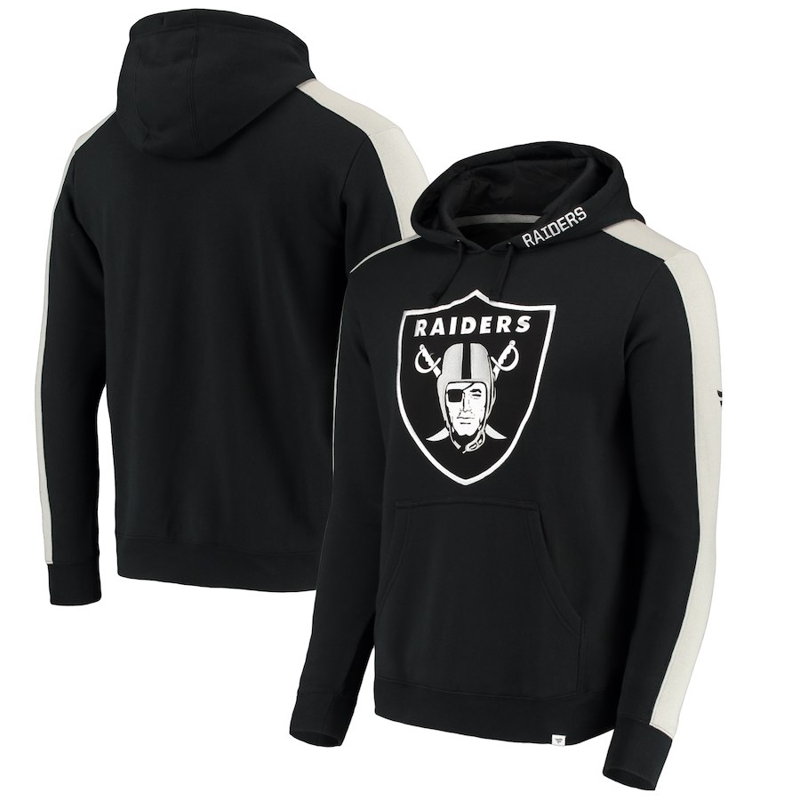 Oakland Raiders NFL Pro Line by Fanatics Branded Iconic Pullover Hoodie  BlackHeathered Gray