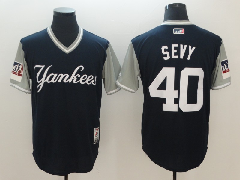 MLB New York Yankees #40 Sevy Pullover All Rise Jersey