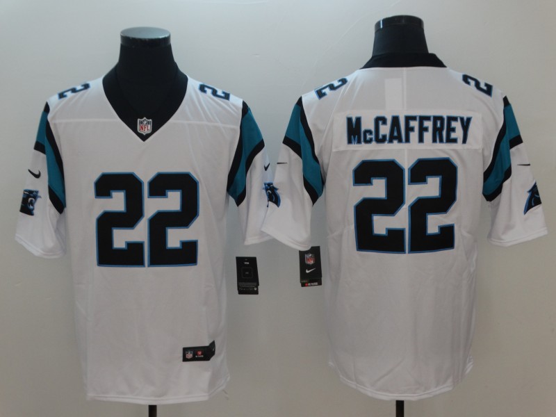 NFL Carolina Panthers #22 McCAFFREY White Vapor Limited Jersey