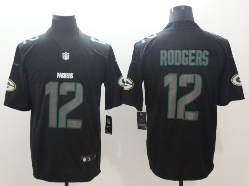 NFL Green Bay Packers #12 Rodgers Lights Out Color Rush Limited Jersey