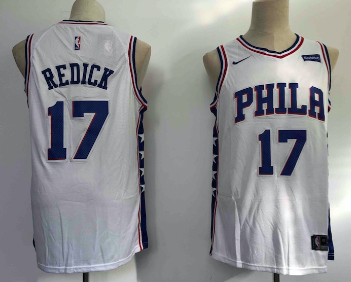 NBA Philadelphia 76ers #17 Redick White Jersey