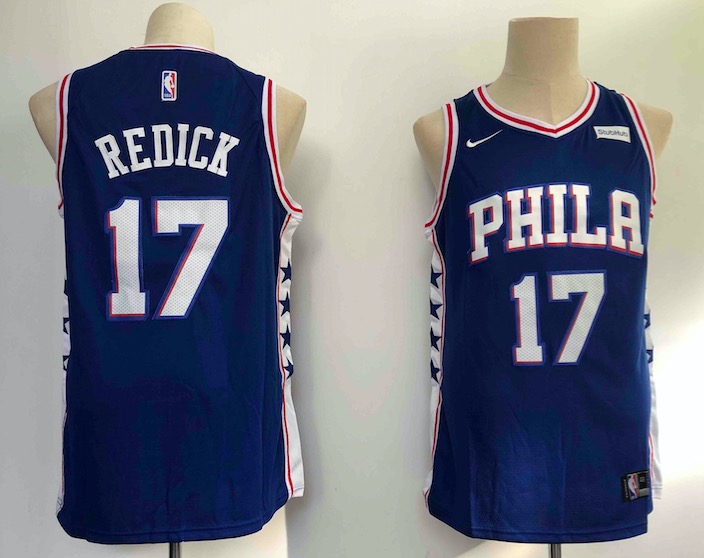 NBA Philadelphia 76ers #17 Redick Blue Jersey