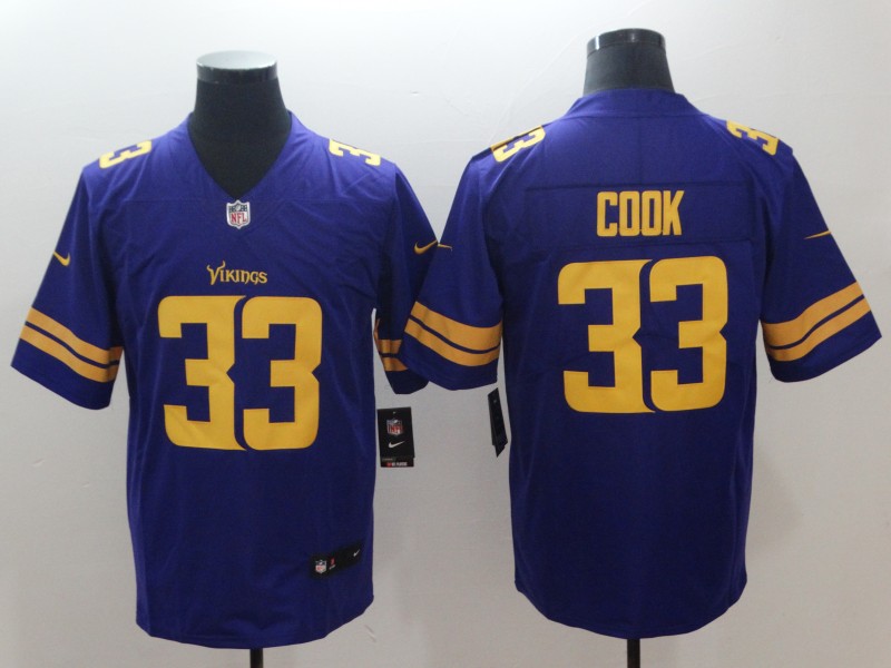 NFL Minnesota Vikings #33 Cook Vapor Limited Purple Jersey