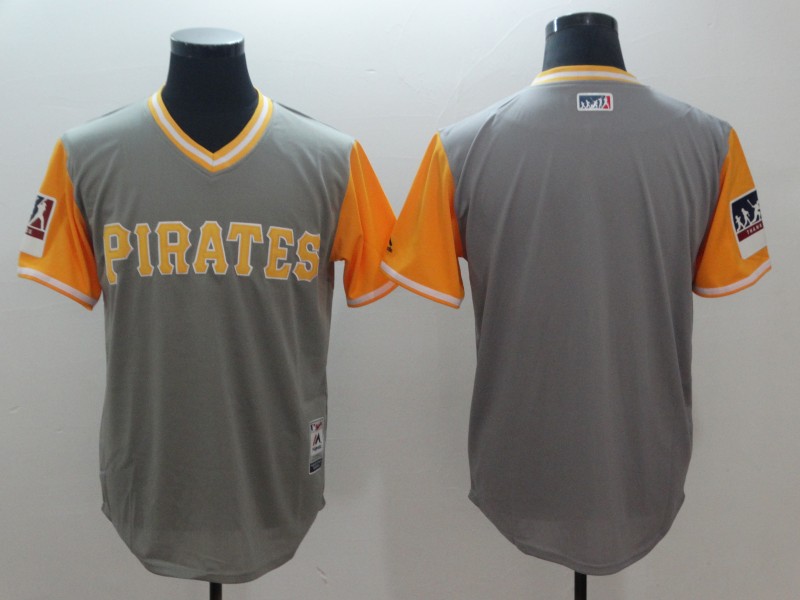 MLB Pittsburgh Pirates Blank Pullover All Rise Grey Jersey