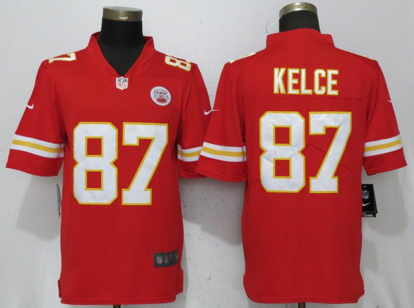 Nike Kansas City Chiefs #87 Kelce Red Vapor Limited Jersey