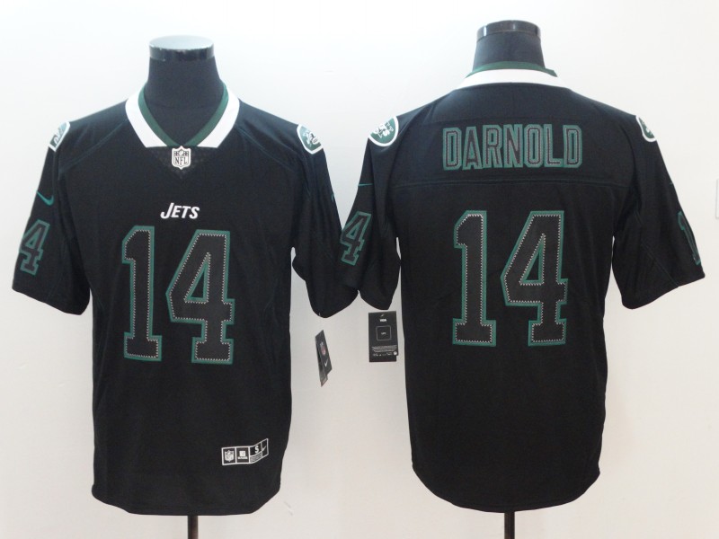 NFL New York Jets #14 Darnold Black Legand Shadow Jersey