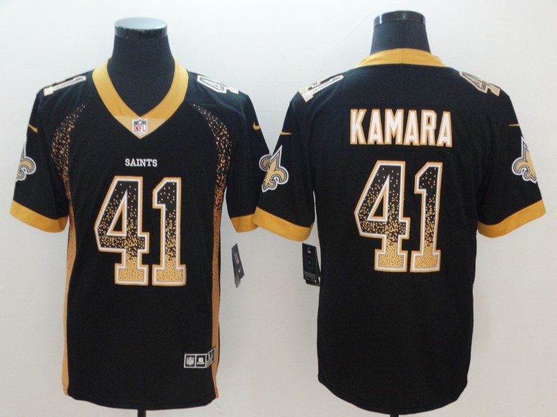 NFL New Orleans Saints #41 Kamara Black Drift Fashion Jersey