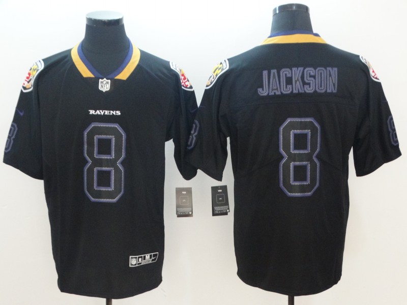 NFL Baltimore Ravens #8 Jackson Shadow Legand Jersey