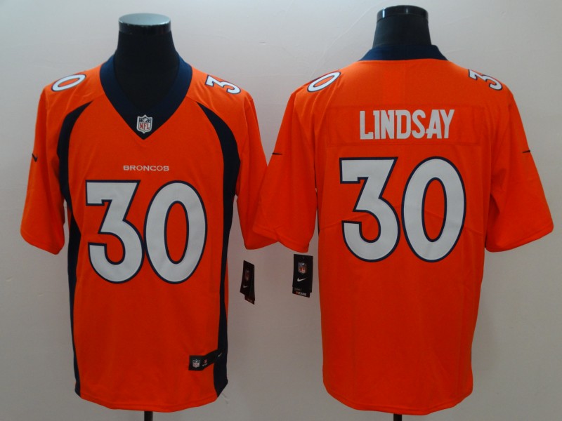 NFL Denver Broncos #30 Lindsay Orange Vapor Limited Jersey