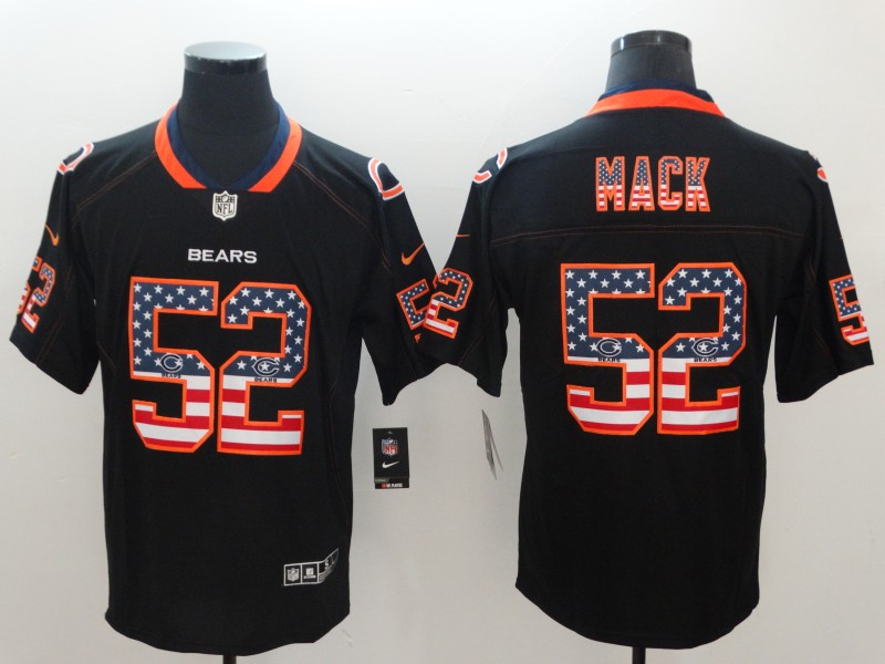 NFL Chicago Bears #52 Mack USA Flag Jersey