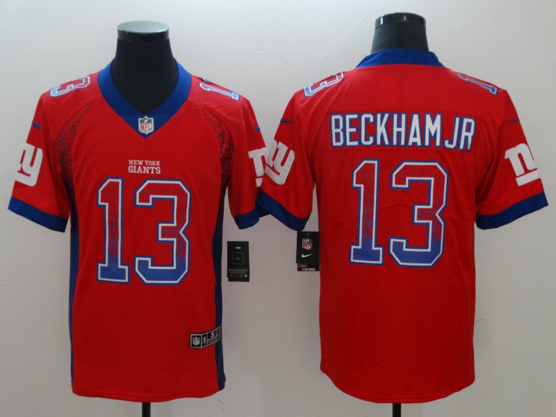 NFL New York Giants #13 Beckham JR Drift Fashion Limited Jersey