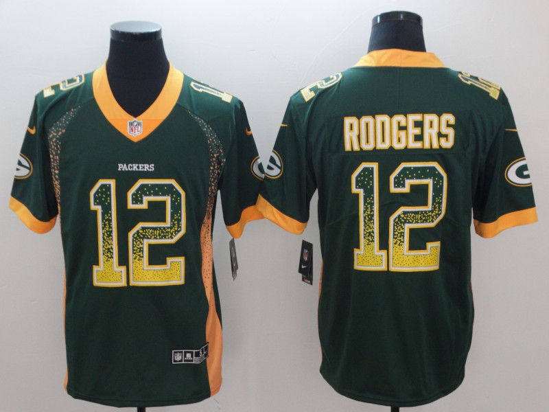 NFL Green Bay Packers #12 Rodgers Drift Fashion Limited Jersey