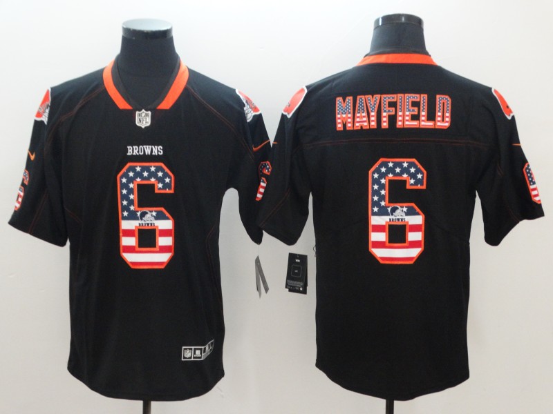 NFL Cleveland Browns #6 Mayfield USA Flag Limited Jersey