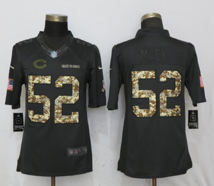 New Nike Chicago Bears 52 Mack Anthracite Salute To Service Limited Jersey