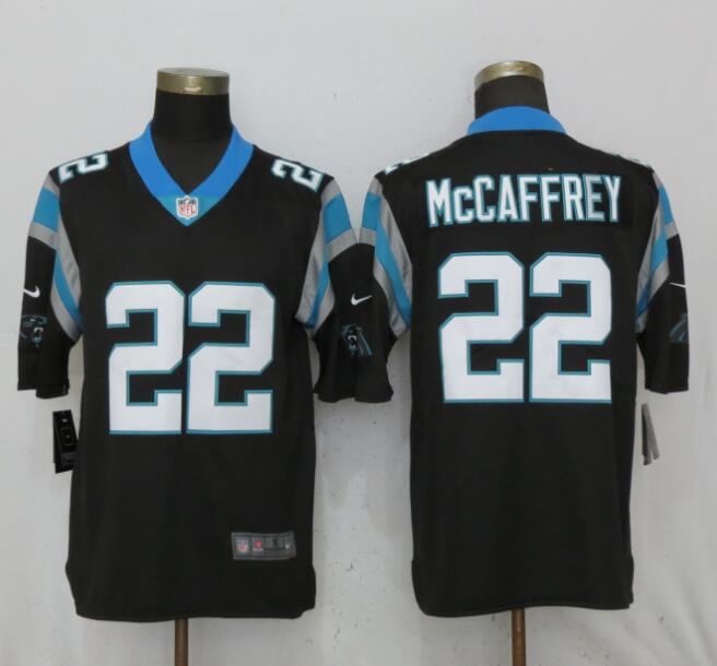 Nike Carolina Panthers 22 McCaffrey Black Vapor Limited Jersey