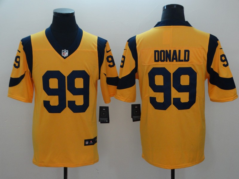 NFL Los Angeles Rams #99 Donald Yellow Vapor Limited Jersey