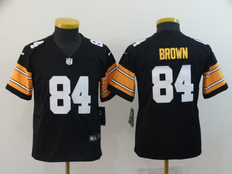 Womens Pittsburgh Steelers #84 Brown Black Limited Jersey