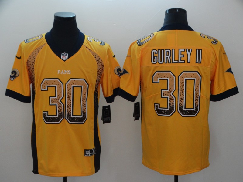 NFL Los Angeles Rams #30 Gurley II Drift Fashion Limited Jersey
