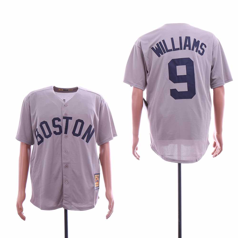 MLB Boston Red Sox #9 Williams Grey Jersey