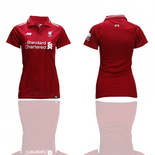 2018 Womens Soccer Liverpool Blank Home Jersey