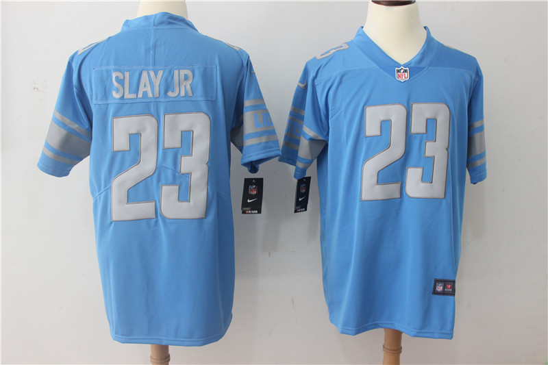Nike NFL Detroit Lions #23 Slay JR Blue Vapor Limited Jersey