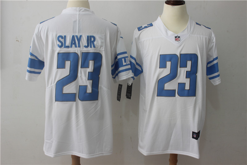 Nike NFL Detroit Lions #23 Slay JR White Vapor Limited Jersey