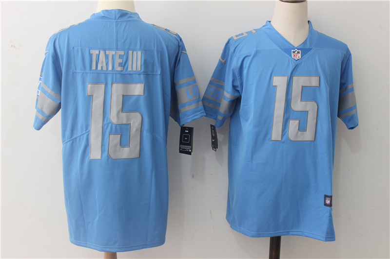 Nike NFL Detroit Lions #15 Tate III Blue Vapor Limited Jersey