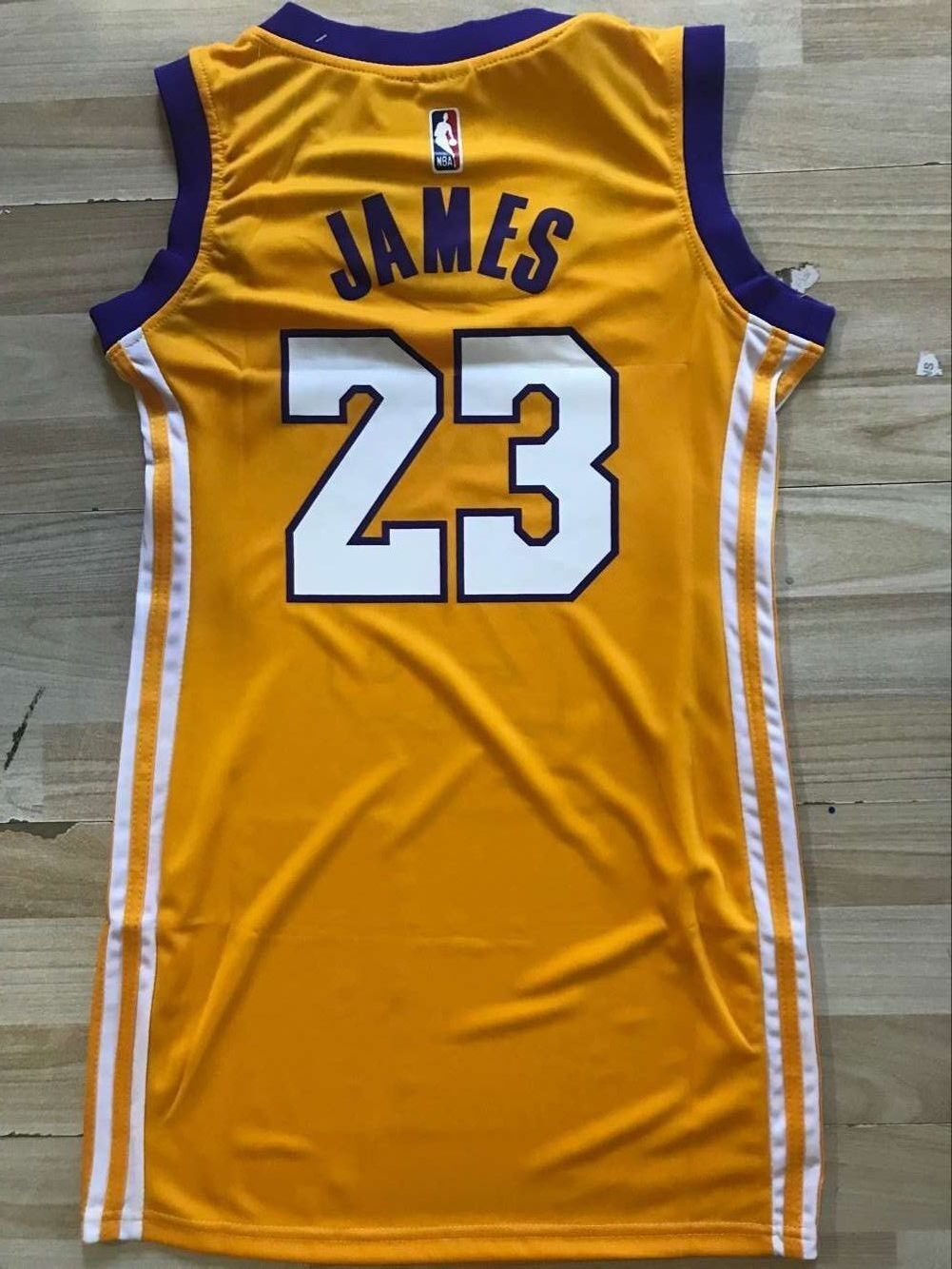 Womens NBA Los Angeles Lakers #23 James Yellow Jersey
