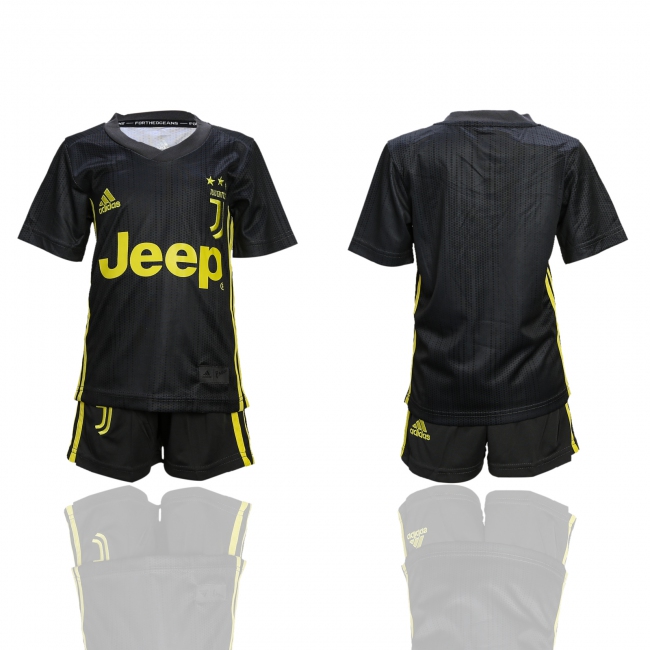 2018 Soccer Juventus Blank Away Kids Jersey