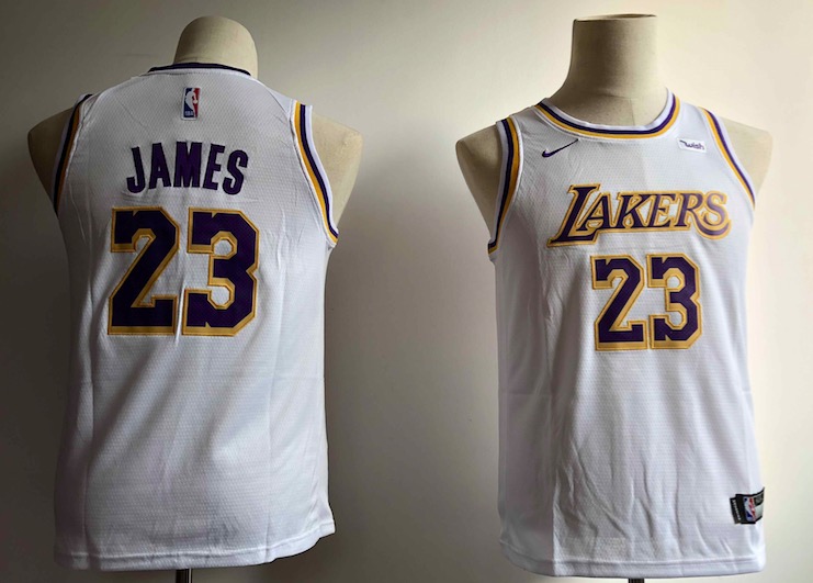 Kids NBA Los Angeles Lakers #23 James White Jersey