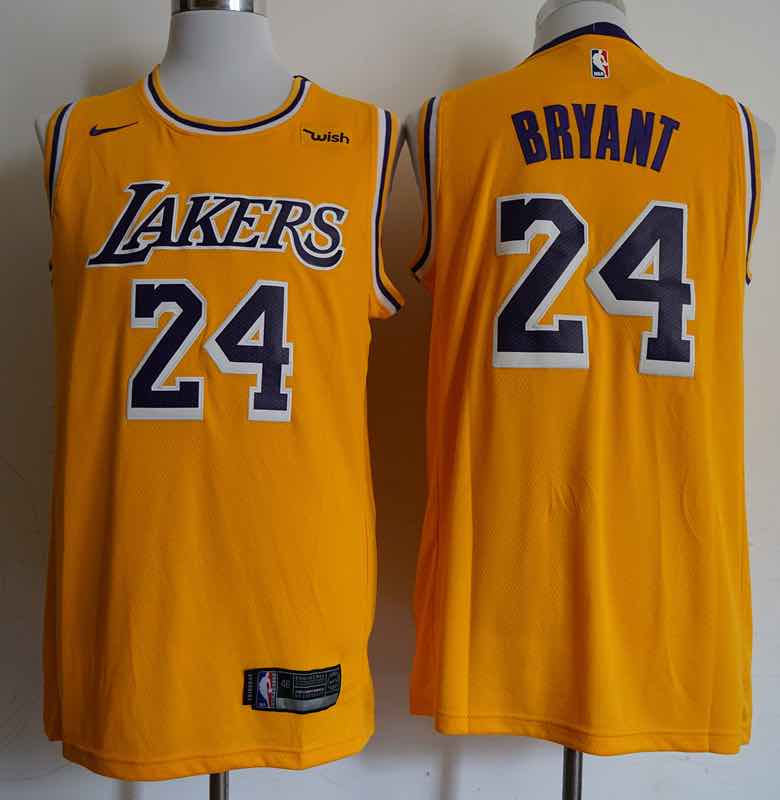 NBA Los Angeles Lakers #24 James Yellow Jersey