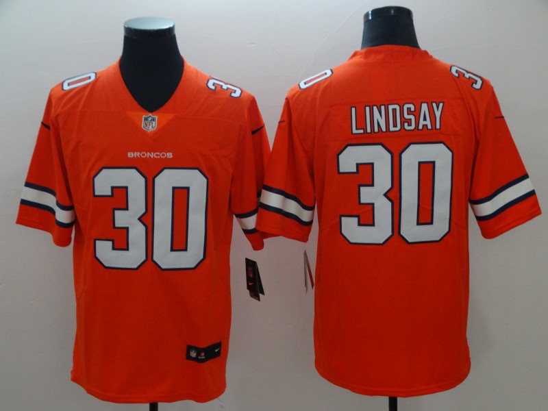 NFL Denver Broncos #30 Lindsay Orange Vapor Limited I Jersey