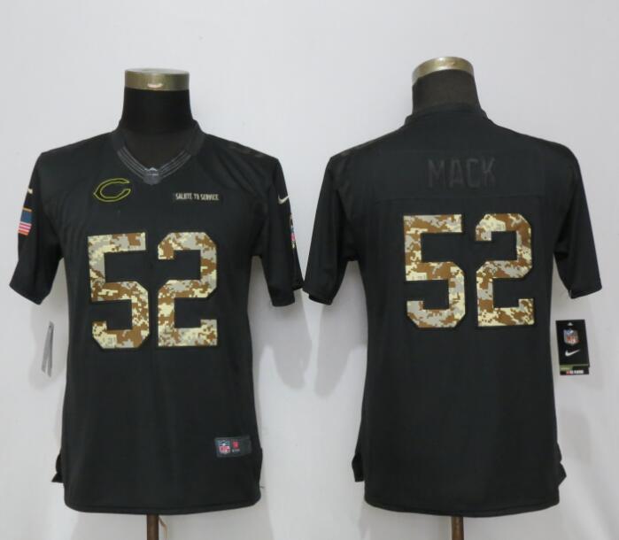 Women Nike Chicago Bears 52 Mack Anthracite Salute To Service Limited Jersey
