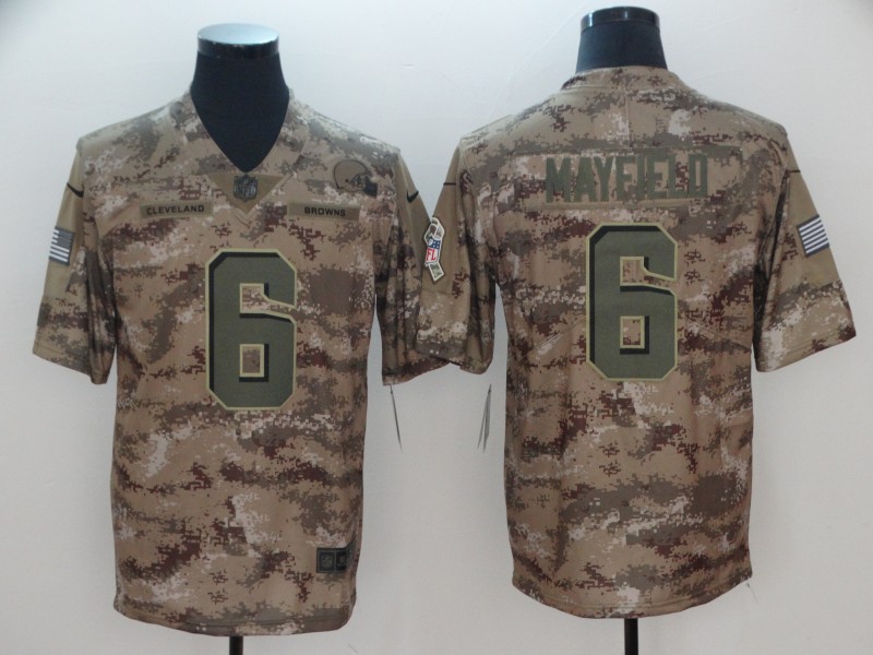 NFL Chicago Bears #6 Mayeield Camo Salute to Service Limited Jersey