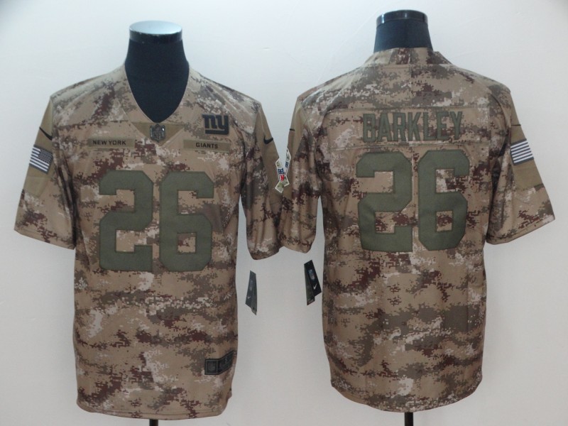 NFL New York Giants #26 Barkley Camo Salute to Service Limited Jersey