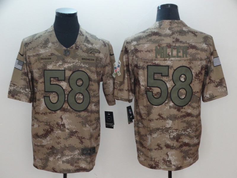 NFL Denver Broncos #58 Miller Camo Salute to Service Limited Jersey