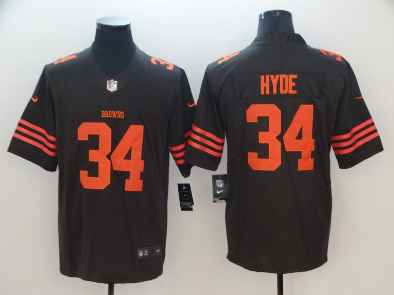 NFL Cleveland Browns #34 Hyde Brown Vapor Limited Jersey