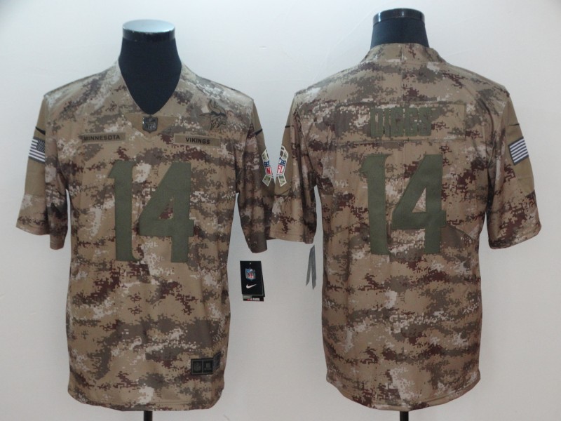 NFL Minnesota Vikings #14 Diggs Camo Salute to Service Lmited Jersey