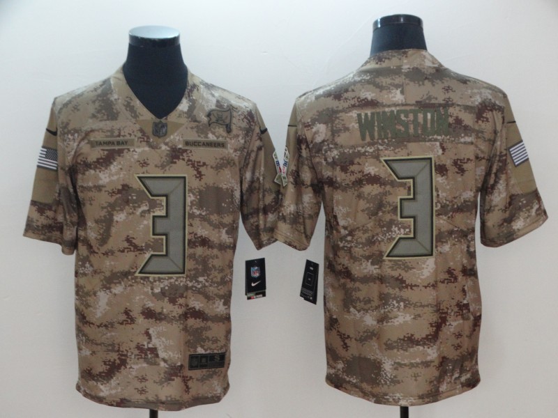 NFL Tampa Bay Buccaneers #3 Winston Camo Salute to Service Limited Jersey